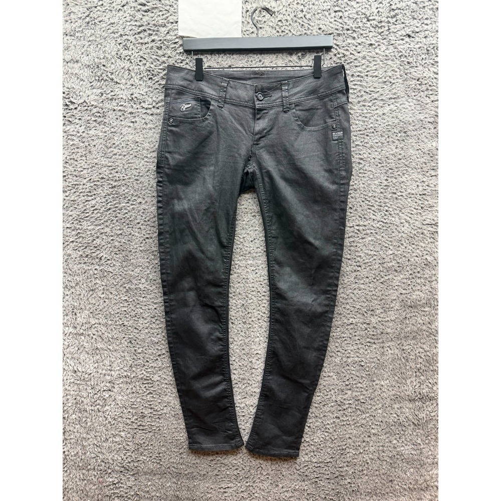 G-Star Raw Low Rise Slim Fit Lynn Skinny Denim Jeans Black Womens Size 31 x 32